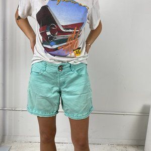 Teal High Waisted Shorts